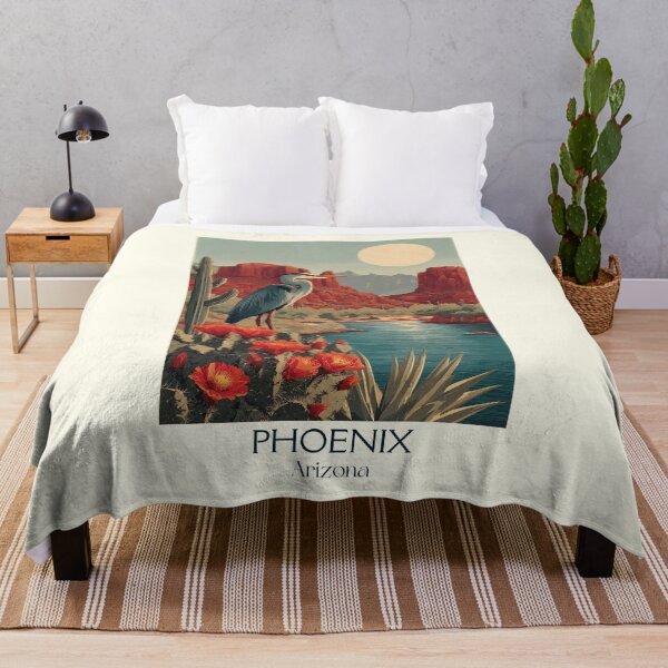 Item preview, Phoenix Arizona Vintage Poster | Sonoran Desert Wildlife designed and sold by TuncGK.