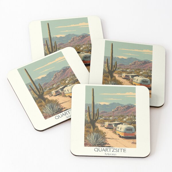 Item preview, Quartzsite Arizona Vintage Poster | Retro Camper Art designed and sold by TuncGK.