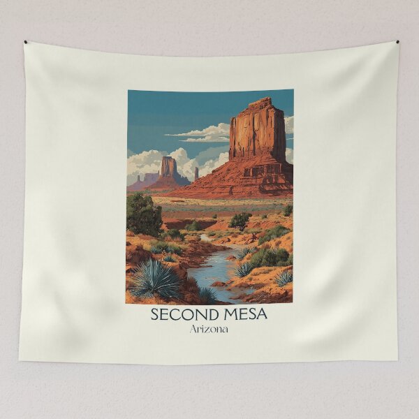 Item preview, Second Mesa Arizona Vintage Poster | Hopi Reservation Art designed and sold by TuncGK.