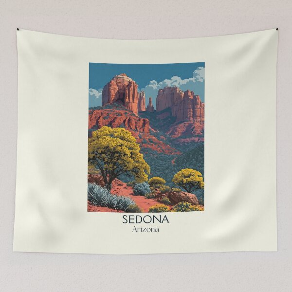 Artikelvorschau, Sedona Arizona Vintage Reise Poster | Red Rock Land entworfen und verkauft von TuncGK.