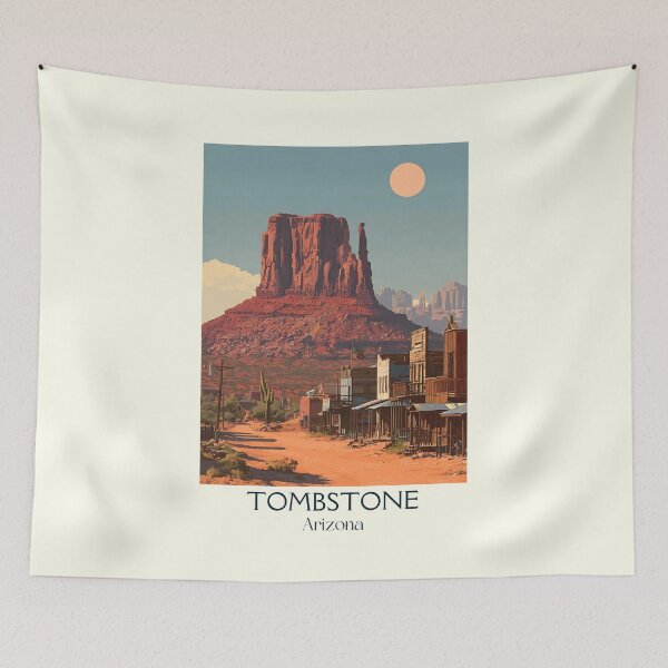 Item preview, Tombstone Arizona Vintage Poster | Old West Town Art designed and sold by TuncGK.
