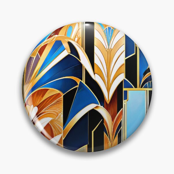 Item preview, Luxury Art Deco Blue And Golden Abstract Designs designed and sold by DEC02.