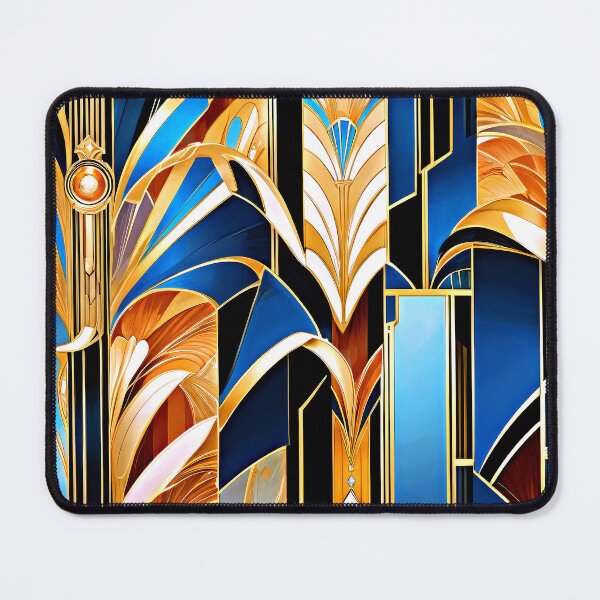 Item preview, Luxury Art Deco Blue And Golden Abstract Designs designed and sold by DEC02.