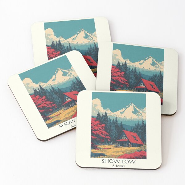 Item preview, Show Low Arizona Retro Poster | White Mountains Cabin Art designed and sold by TuncGK.