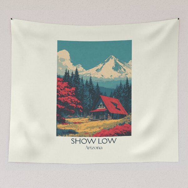 Item preview, Show Low Arizona Retro Poster | White Mountains Cabin Art designed and sold by TuncGK.