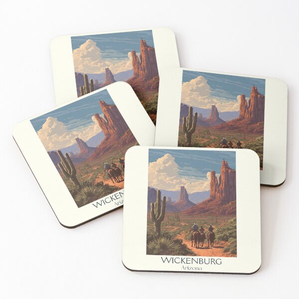Item preview, Wickenburg Arizona Vintage Travel Poster | Old West Art designed and sold by TuncGK.