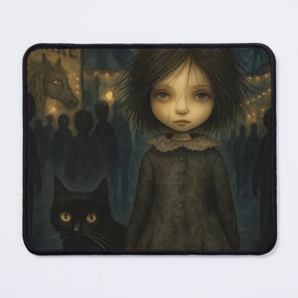 Item preview, Serena and Her Cat: A Whimsical Night at the Eerie Fair designed and sold by GlowFable.