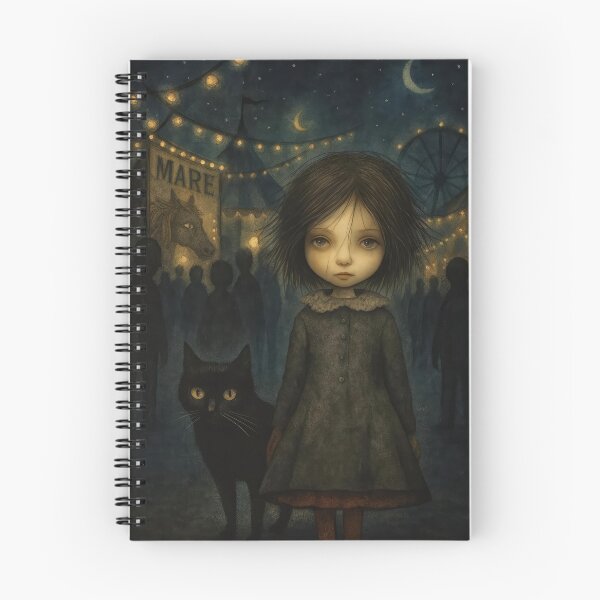 Item preview, Serena and Her Cat: A Whimsical Night at the Eerie Fair designed and sold by GlowFable.