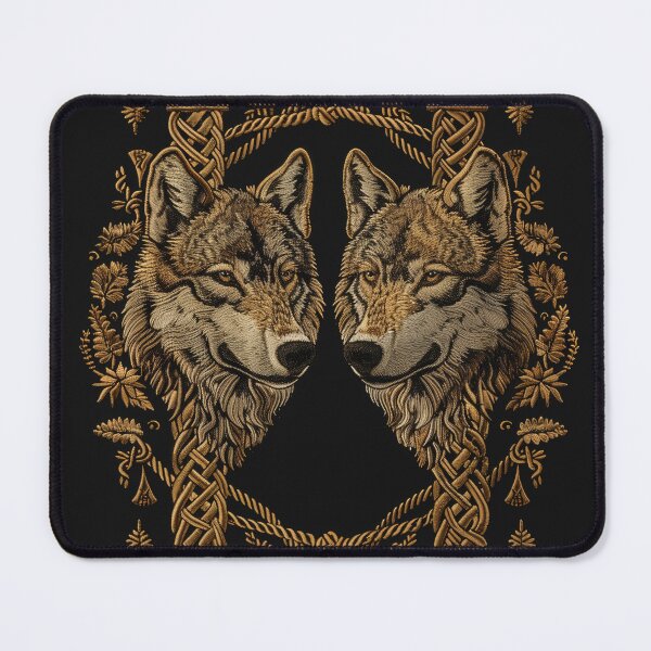 Item preview, Oath of the Pack – Golden Nordic Wolves designed and sold by ArgentoArt.