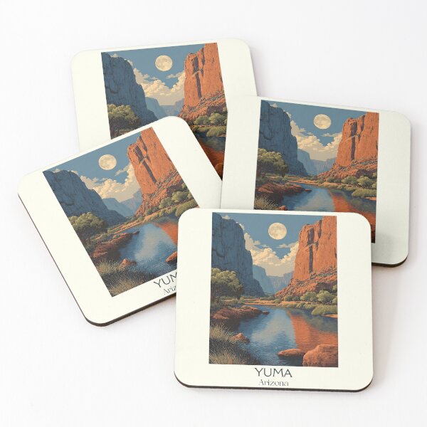 Item preview, Yuma Arizona Retro Poster | Colorado River Night Scene designed and sold by TuncGK.