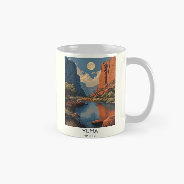 Item preview, Yuma Arizona Retro Poster | Colorado River Night Scene designed and sold by TuncGK.