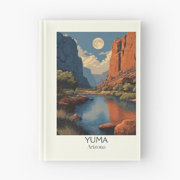 Item preview, Yuma Arizona Retro Poster | Colorado River Night Scene designed and sold by TuncGK.