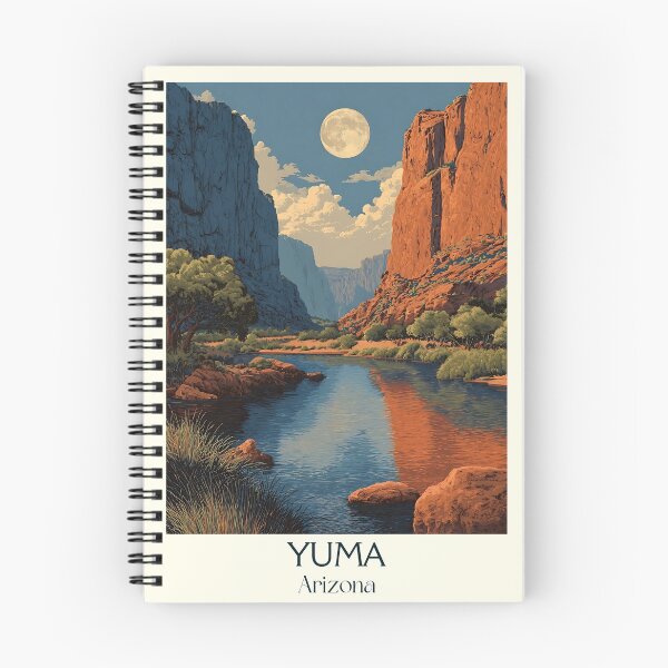 Item preview, Yuma Arizona Retro Poster | Colorado River Night Scene designed and sold by TuncGK.