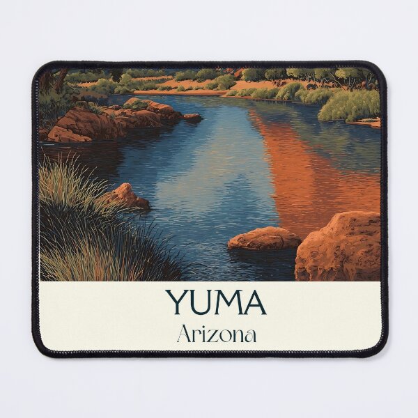Item preview, Yuma Arizona Retro Poster | Colorado River Night Scene designed and sold by TuncGK.