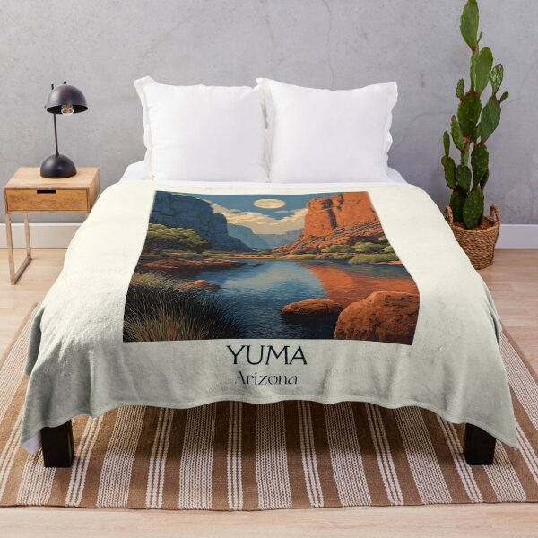 Item preview, Yuma Arizona Retro Poster | Colorado River Night Scene designed and sold by TuncGK.