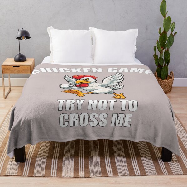 Item preview, Chicken Game – Try Not To Cross Me | Funny T-shirt Angry Rooster Cartoon designed and sold by VibePrintStudio.