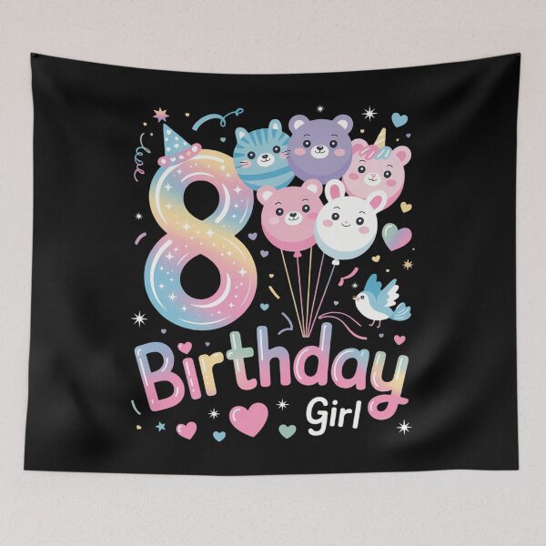Item preview, Birthday Girl 8th Birthday Cute designed and sold by Sunset4Bones.