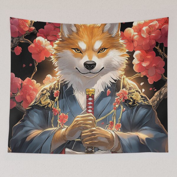 Item preview, Warrior Blossom Sword Spirit Fox Charm designed and sold by SubtextandSass.