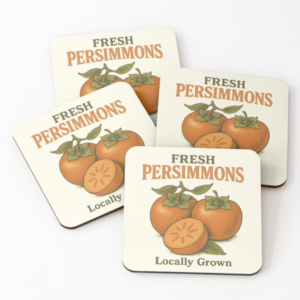 Item preview, Fresh Persimmons, Locally Grown, Vintage Fruit Advertisement designed and sold by EstelleStar.