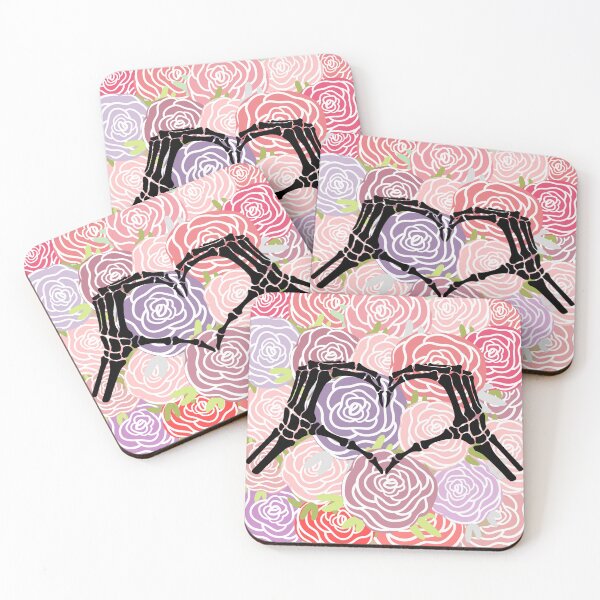 Item preview, Floral Skeleton Heart Hands: Gothic Love Design designed and sold by CatchallDesign.