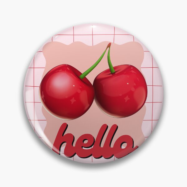 Item preview, Hello Cherry Fruit Cute Kawaii Y2K Aesthetic Pop Art designed and sold by Eyestudiodesign1997.