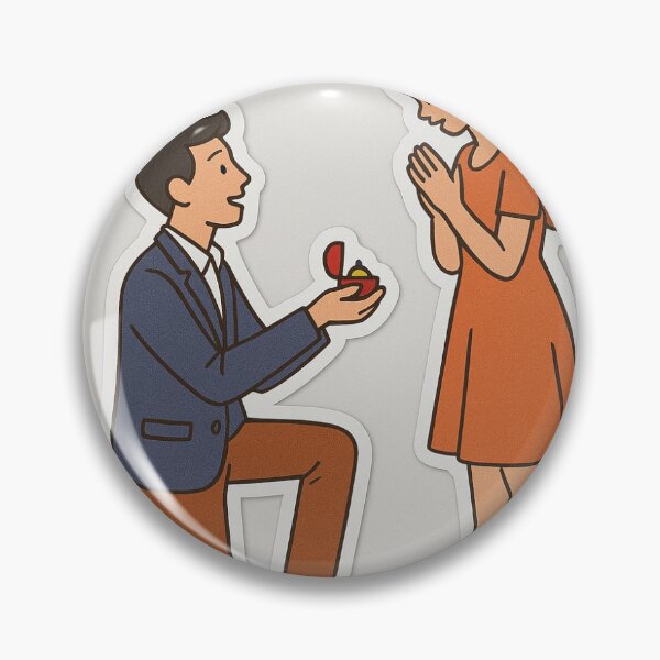 Item preview, Romantic Proposal – Man on One Knee Offering a Ring designed and sold by Alidesigner7810.