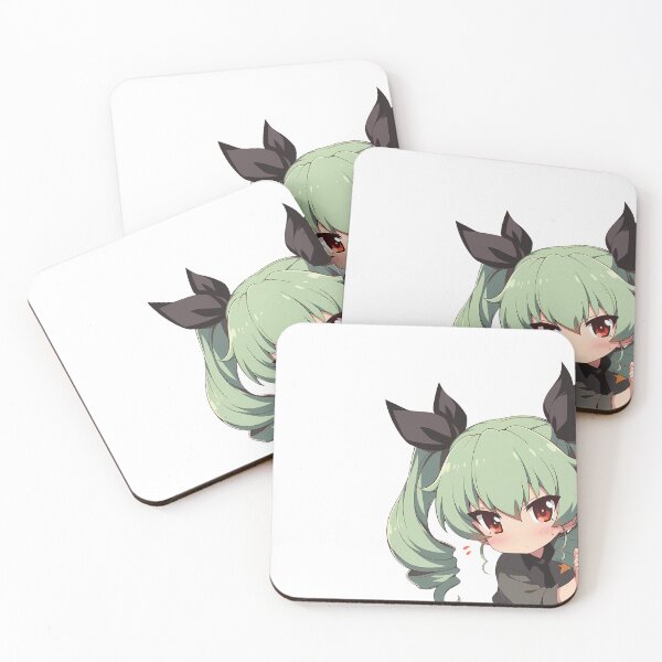 Aperçu de l'œuvre Filles et Panzer Anchovy Chibi Peeking Kawaii Garupan Anime Waifu créée et vendue par SubtextandSass.