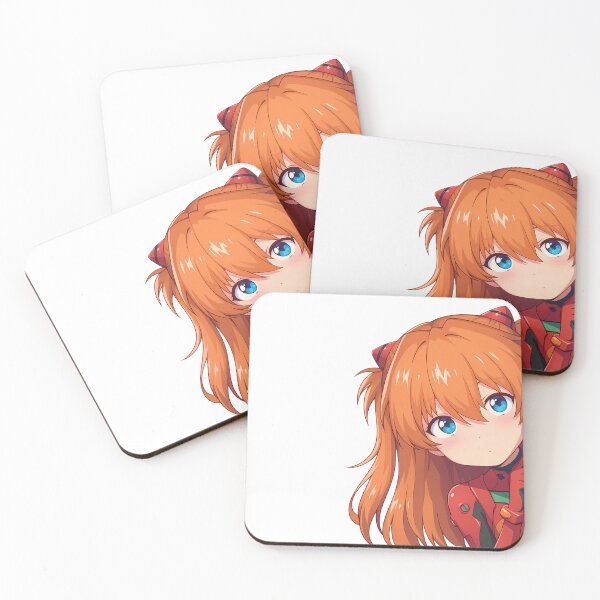 Item preview, Soryu Neon Asuka Langley Chibi Peeking Kawaii Red Evangelion Anime Waifu designed and sold by SubtextandSass.