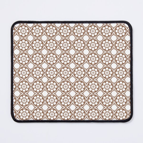 Item preview, Retro Brown Rosette – Seamless Geometric Line Art Pattern designed and sold by Merbuda.