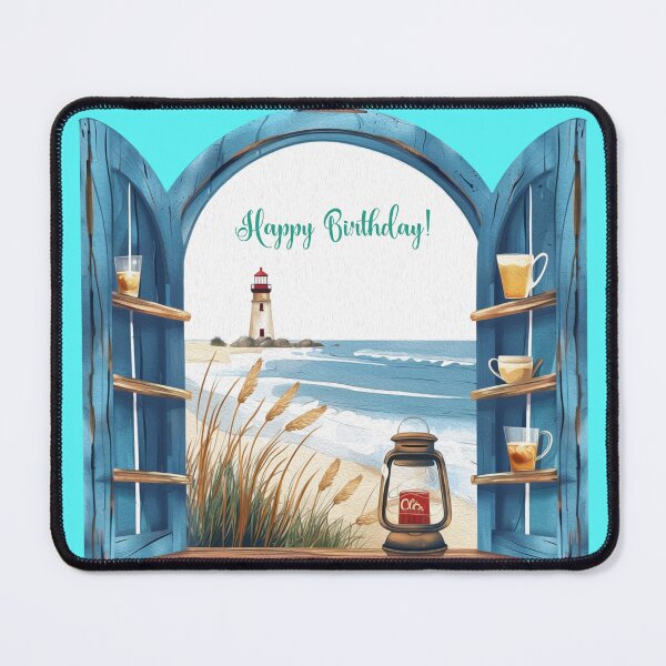 Item preview, Happy Birthday With A Seaview Window designed and sold by hurmerinta.