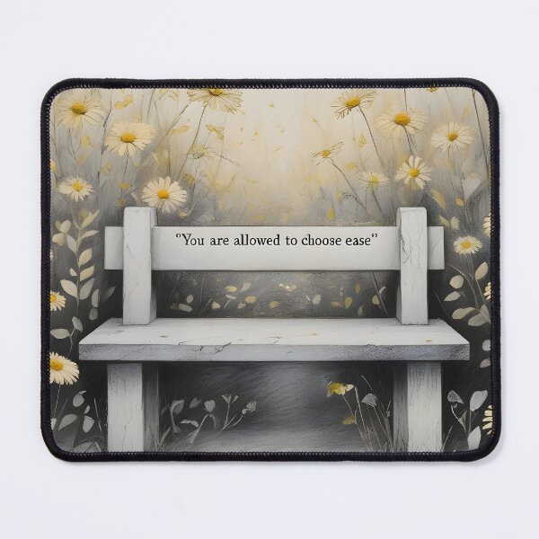 Item preview, You Are Allowed To Choose Ease, Surreal Botanical Sketch, Affirmation Art With Golden Shrub Daisy Flowers designed and sold by MoMidoStore.