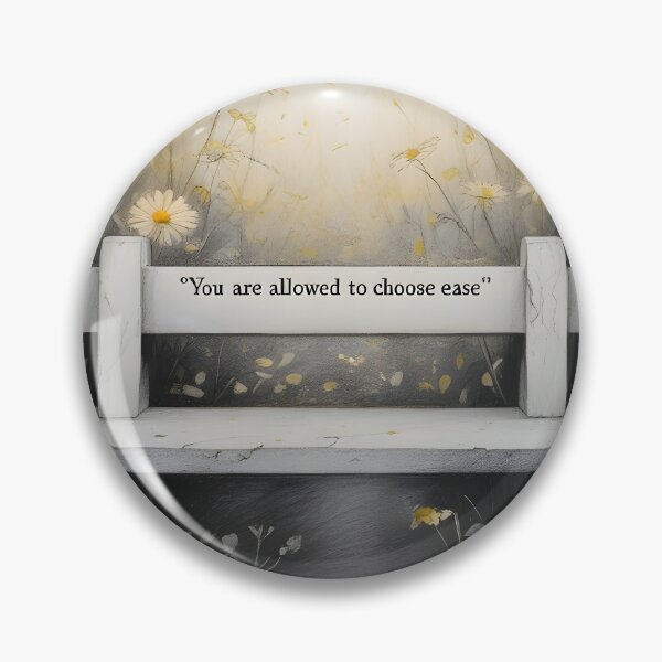 Item preview, You Are Allowed To Choose Ease, Surreal Botanical Sketch, Affirmation Art With Golden Shrub Daisy Flowers designed and sold by MoMidoStore.