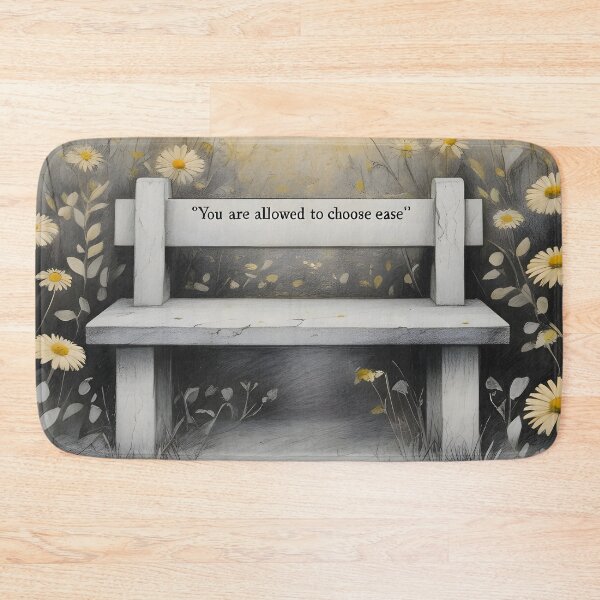 Item preview, You Are Allowed To Choose Ease, Surreal Botanical Sketch, Affirmation Art With Golden Shrub Daisy Flowers designed and sold by MoMidoStore.