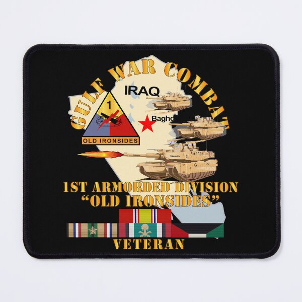 Artikelvorschau, Armee - Golfkriegs-Kampfpanzerveteran bei der 1. Panzerdivision entworfen und verkauft von Military Insignia Products.
