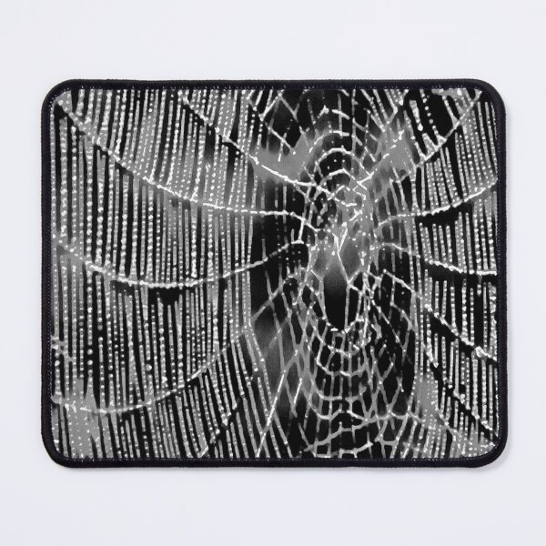Item preview, Abstract Painting Of A Grey White Cobweb On Black designed and sold by taiche.