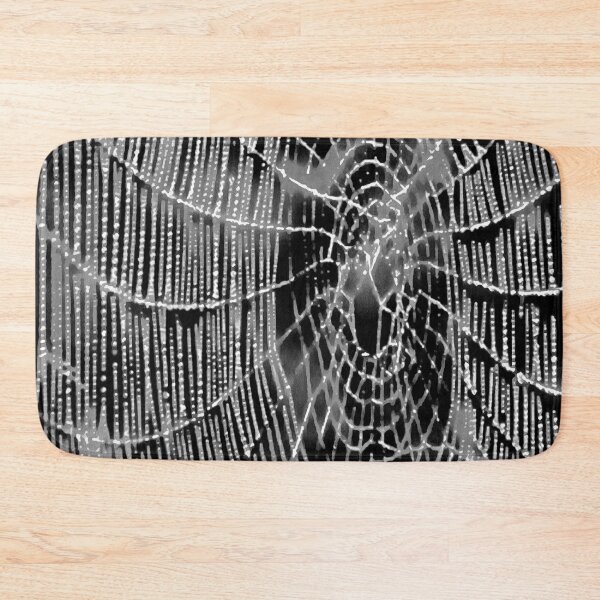 Item preview, Abstract Painting Of A Grey White Cobweb On Black designed and sold by taiche.