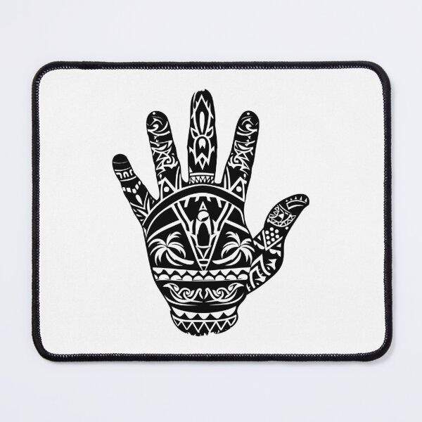 Item preview, Tribal Handprint – Polynesian Inspired Black and White Tattoo Art designed and sold by inkoutninja.