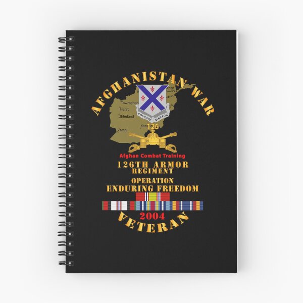 Item preview, Army - Afghanistan War Vet - 126th Armor Regiment w AFGHAN SVC 2004 designed and sold by Military Insignia Products.