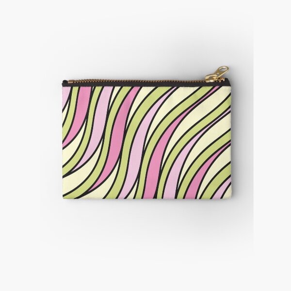 Item preview, Abstract pink and green waves designed and sold by CREATINERY.
