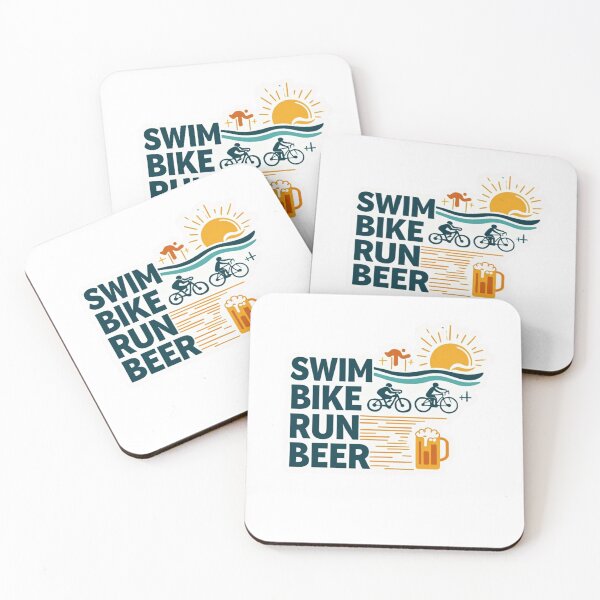 Item preview, Swim, Bike, Run, Beer – Triathlon Finish Line Reward Design designed and sold by Triathlongram.