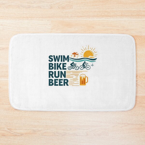 Item preview, Swim, Bike, Run, Beer – Triathlon Finish Line Reward Design designed and sold by Triathlongram.