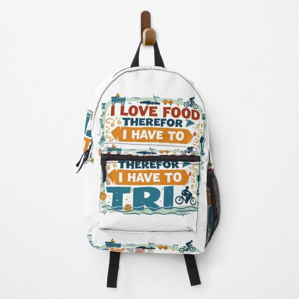 Item preview, I Love Food, Therefore I Have to Tri – Funny Triathlon Design designed and sold by Triathlongram.