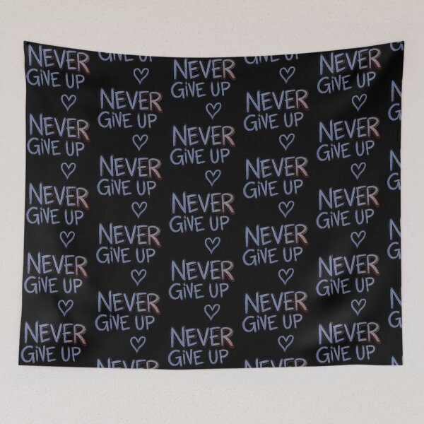 Item preview, "Never Give Up" Inspirational  Art - Motivational Quote designed and sold by DesignsMjB.