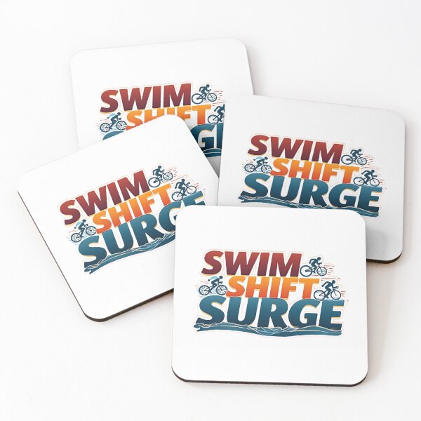 Item preview, Swim, Shift, Surge – Triathlon Performance Motivation Design designed and sold by Triathlongram.
