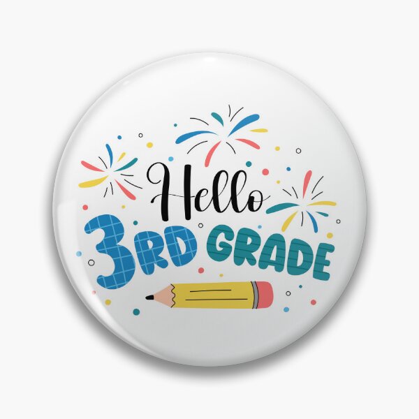 Item preview, Hello 3rd Grade. Welcome Back to School. Cute Print for Third Graders Elementary School designed and sold by AnnaShalygina.