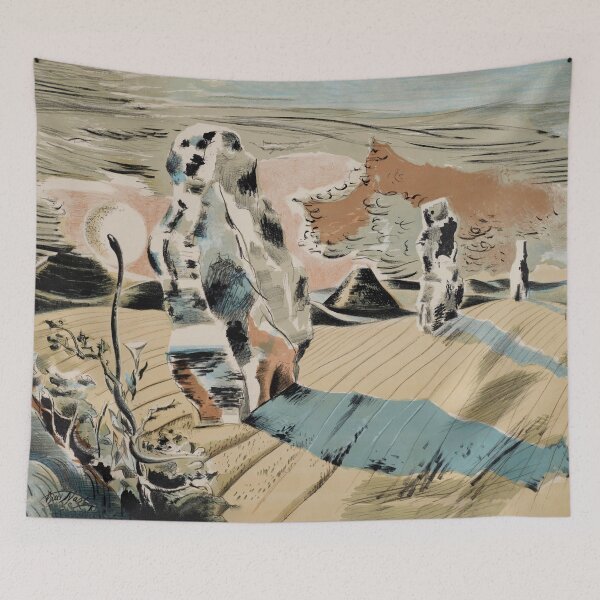Item preview, Paul Nash Avebury 1937 British Surrealist Landscape Painting designed and sold by Under-TheTable.