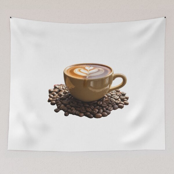 Item preview, “Aromatic Latte Coffee with Heart Art – Perfect Morning” designed and sold by RAKO13.