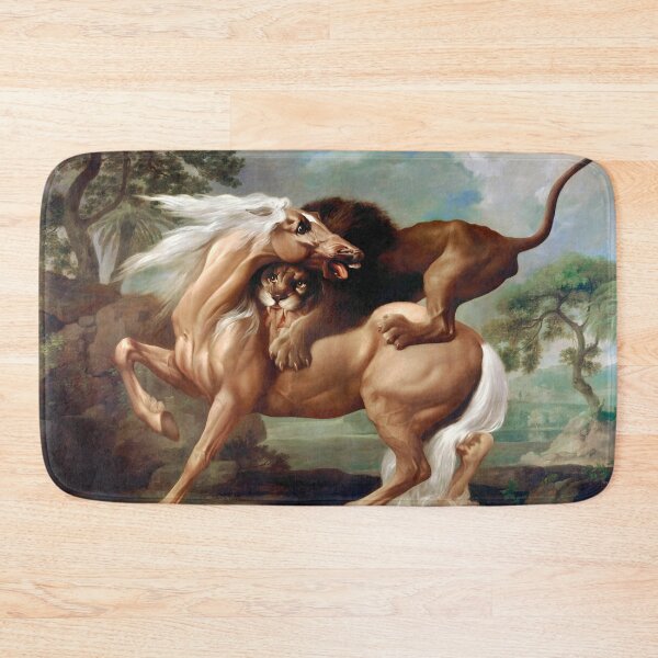 Item preview, George Stubbs A Lion Attacking a Horse 1762 Animal Painting designed and sold by Under-TheTable.