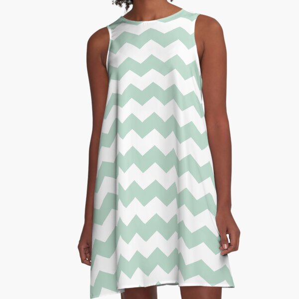 Vista previa del artículo con la obra «Menta verde y blanco Chevron Print», diseñado y vendido por itsjensworld.