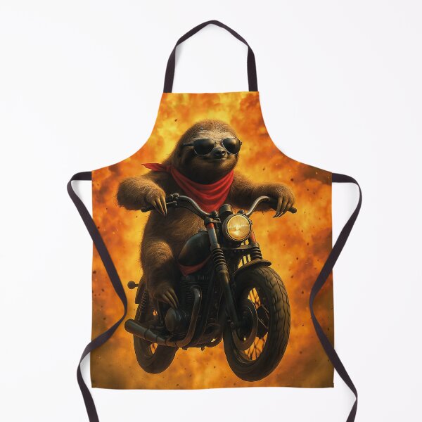 Item preview, Motorcycle spectacle, cool sloth as stuntman designed and sold by Mauswohn.